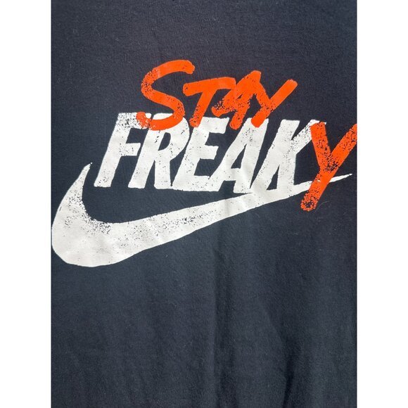 Nike Mens Dri-FIT Stay Freaky Mens Size Medium Black T-Shirt Swoosh Freak - Picture 2 of 6